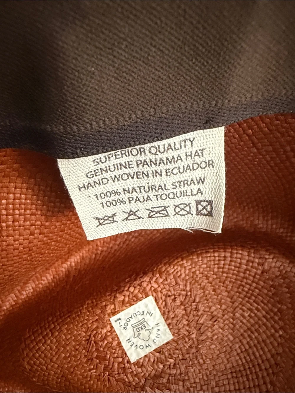 Goorin Bros Brown/Orange Straw Fedora with Gray Band